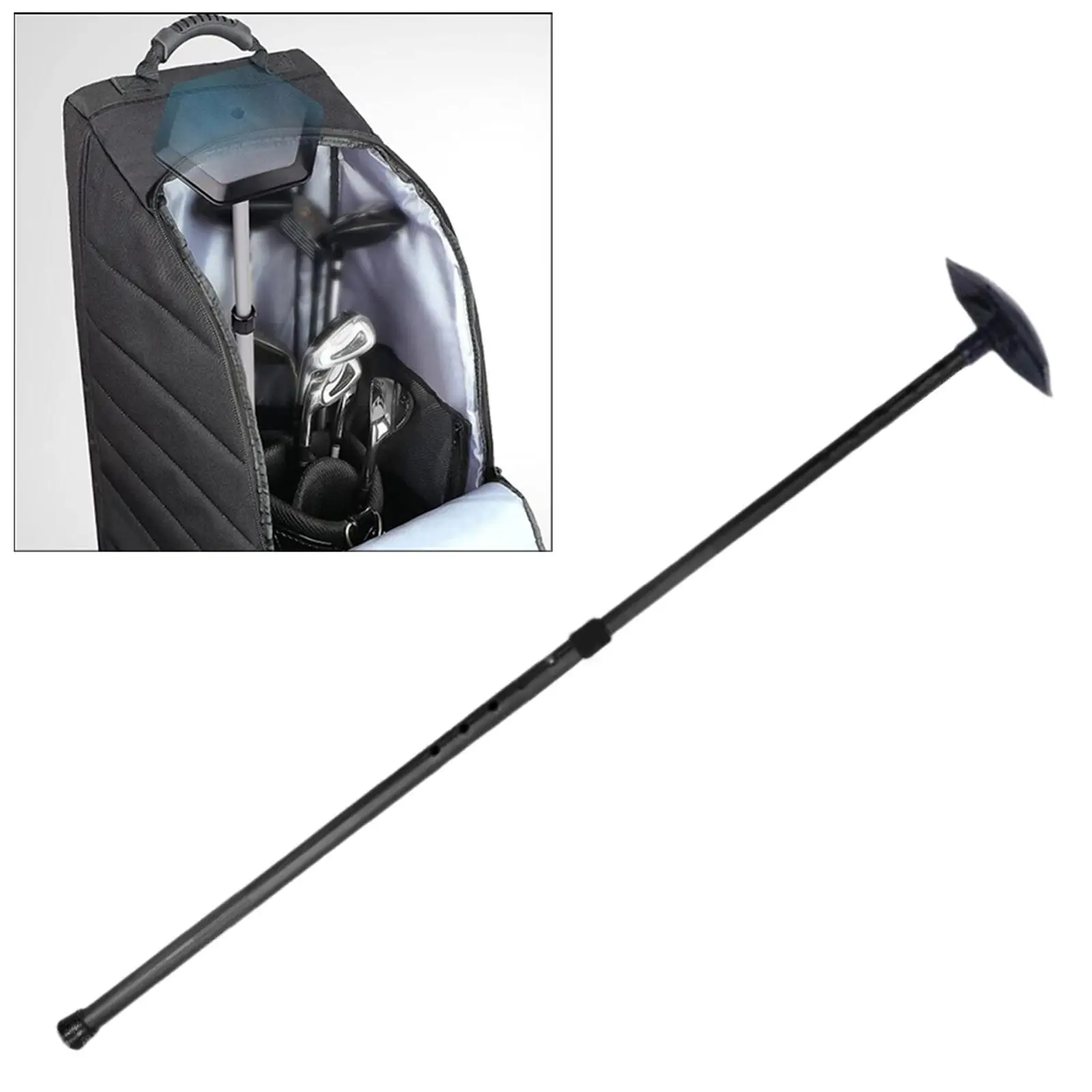 Aluminum Golf Club Travel Cover, Adjustable Golf Travel Cover Bag Supports Pole Stick Portable Rod