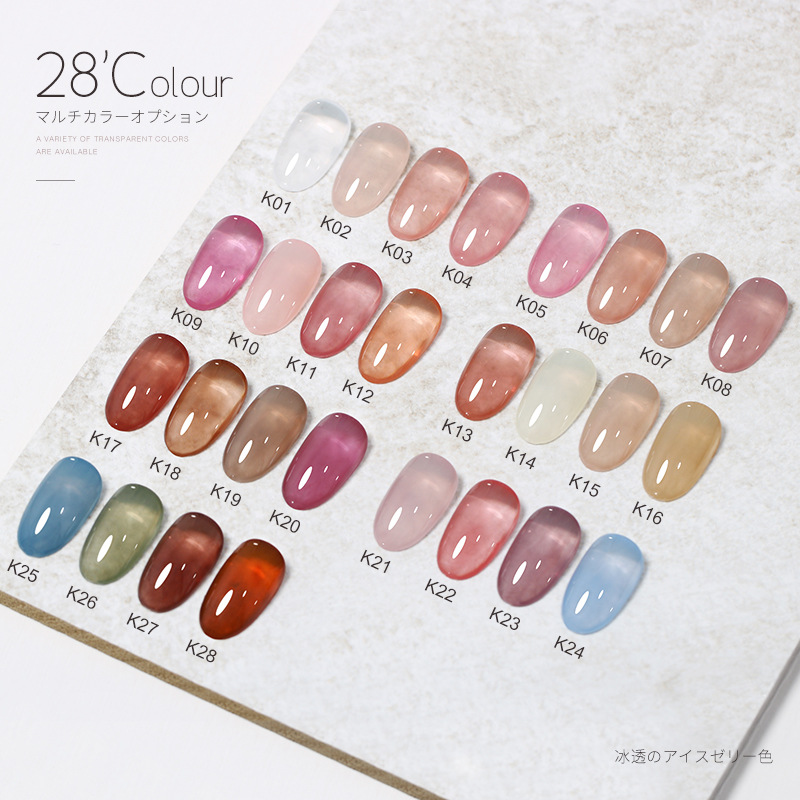 Best of 28 Colors Translucent Gel Nail Pudding Jelly Soak Off Led Uv Gel Polish 8ml Summer Ice Through Gel Varnish For Manicure Nail Art Reviews & Tips