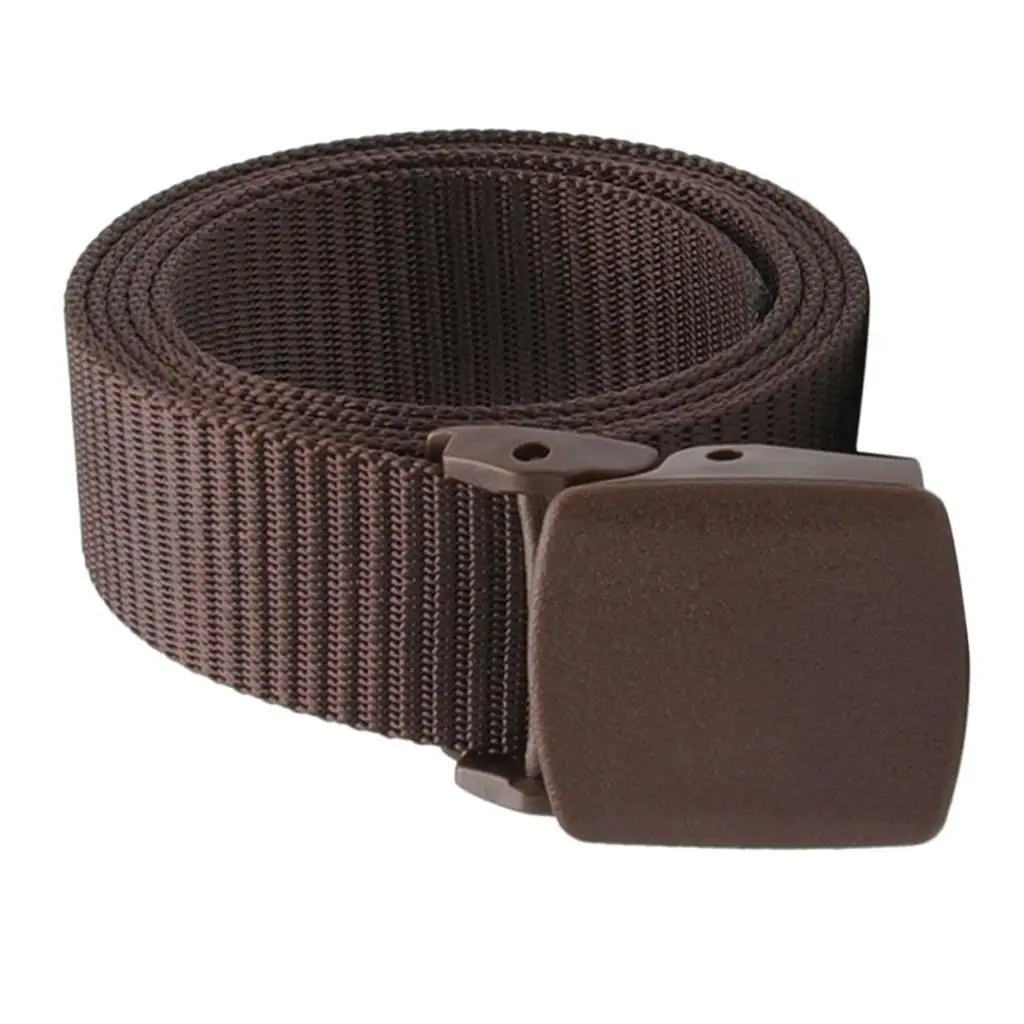 Adjustable Belt Unisex Belt Lightweight Plastic Buckle Nylon 