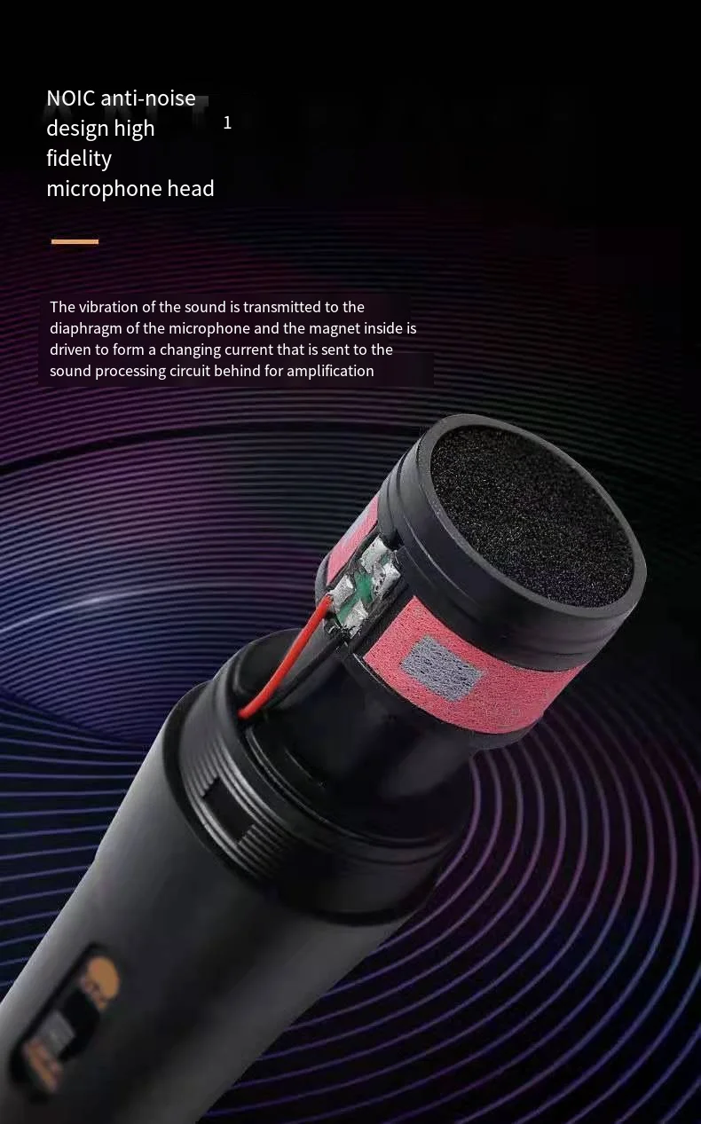 S6d95df9ed06b42ffa1d0c8cfaf6aa8bc7 Home Speaker 6.5mm Microphone Trolley Speaker Karaoke Microphone Wired Recording Studio Microphone