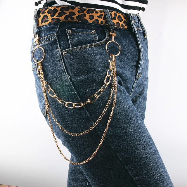 Hip-Hop Rainbow Resin Chain Cute Retro Pants Chain For Women