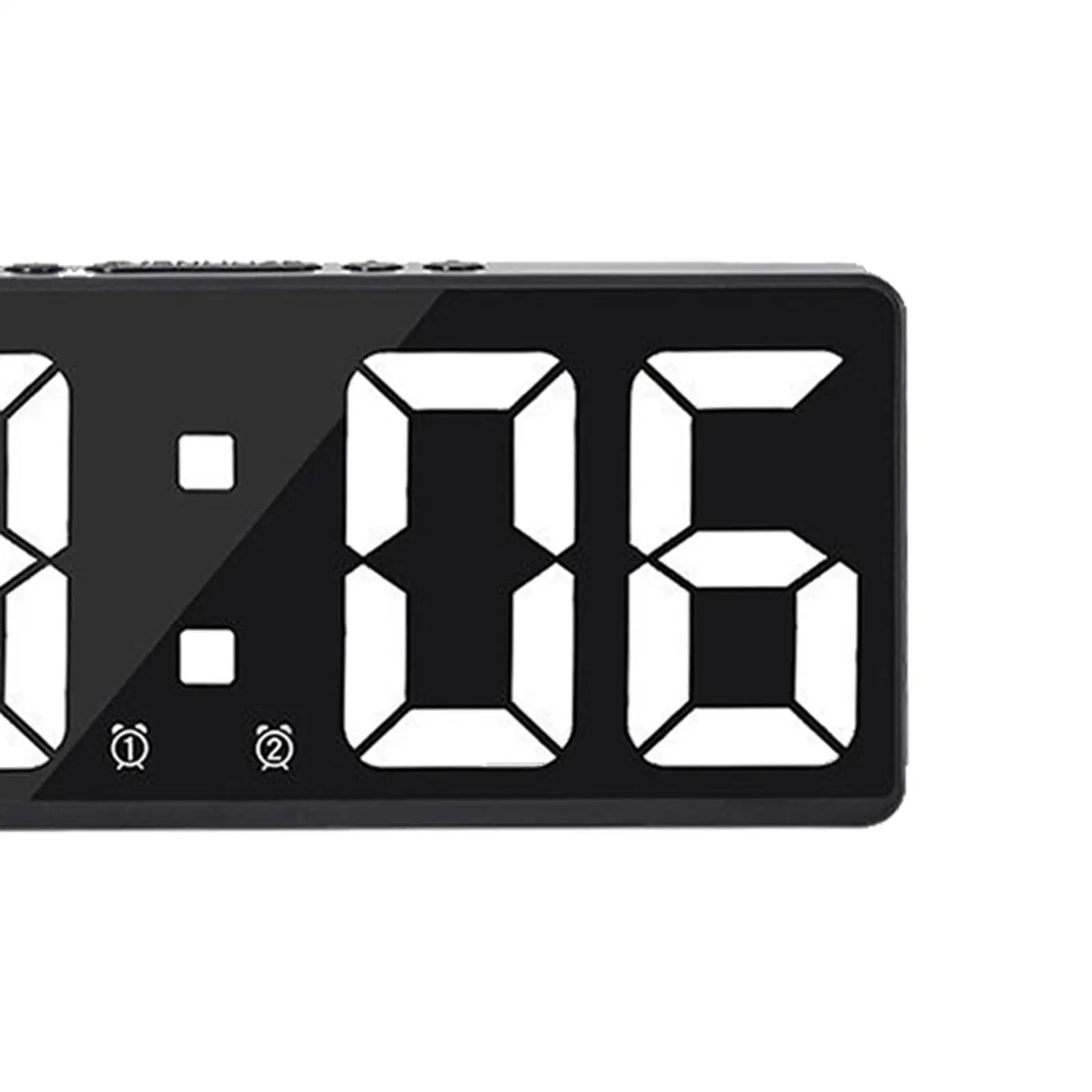Large Number Alarm Clock Temperature Electronic USB Charger Table Large LED