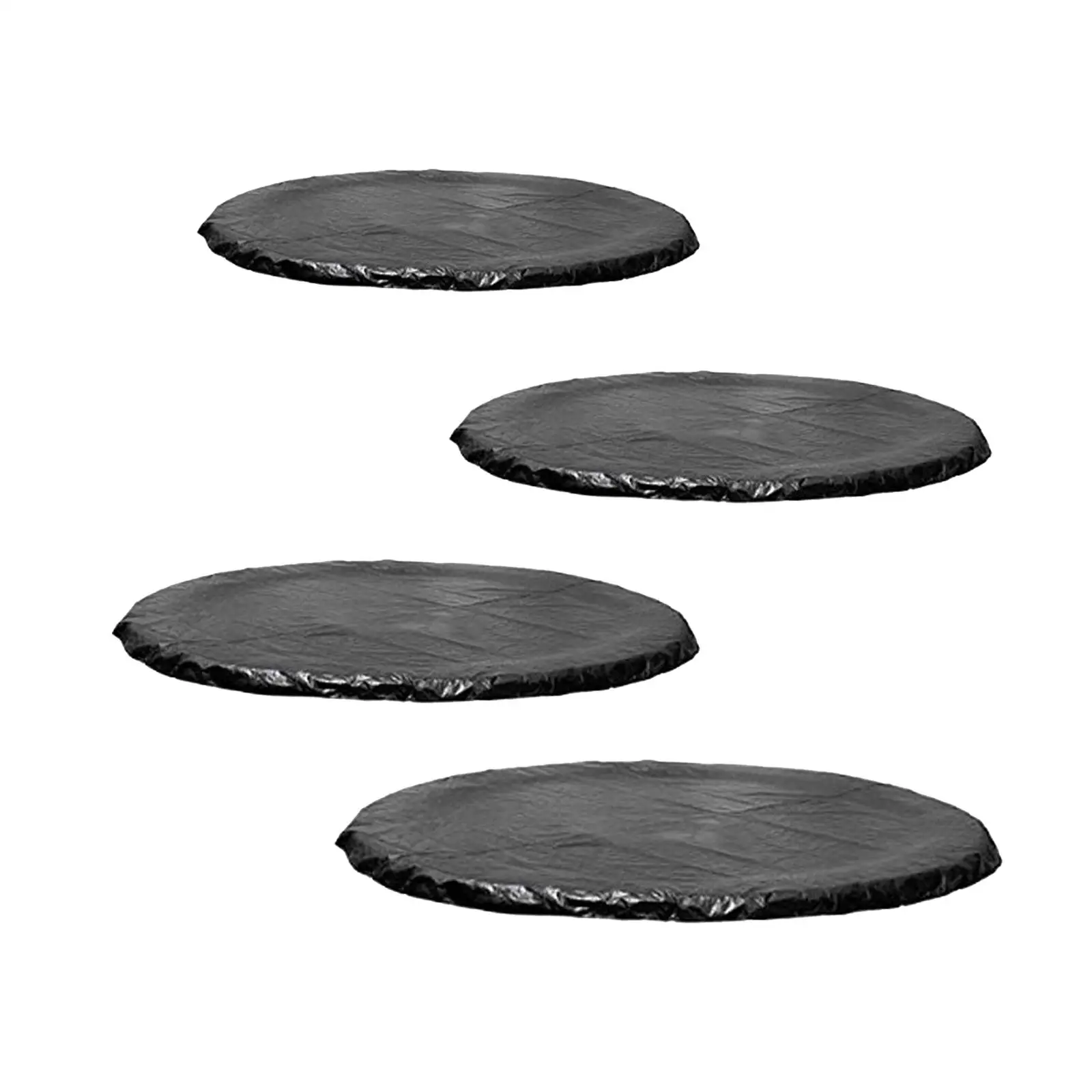Black Trampoline Cover Weather and Rain Cover Durable Elastic Ropes Fixed Wear Resistant All Season Use Accessories Round