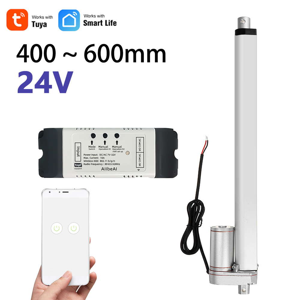 24V Linear Actuator with WIFI Controller 400mm 450mm 500mm 550mm 600mm  Stroke Linear Motor Metal Gear Electric Linear Motor 30W | AliExpress