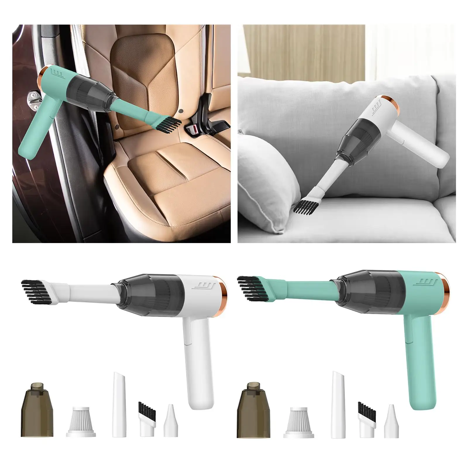 Handheld Vacuum Cleaner Hair Dryer 5W Mini Duster for Car Office Home