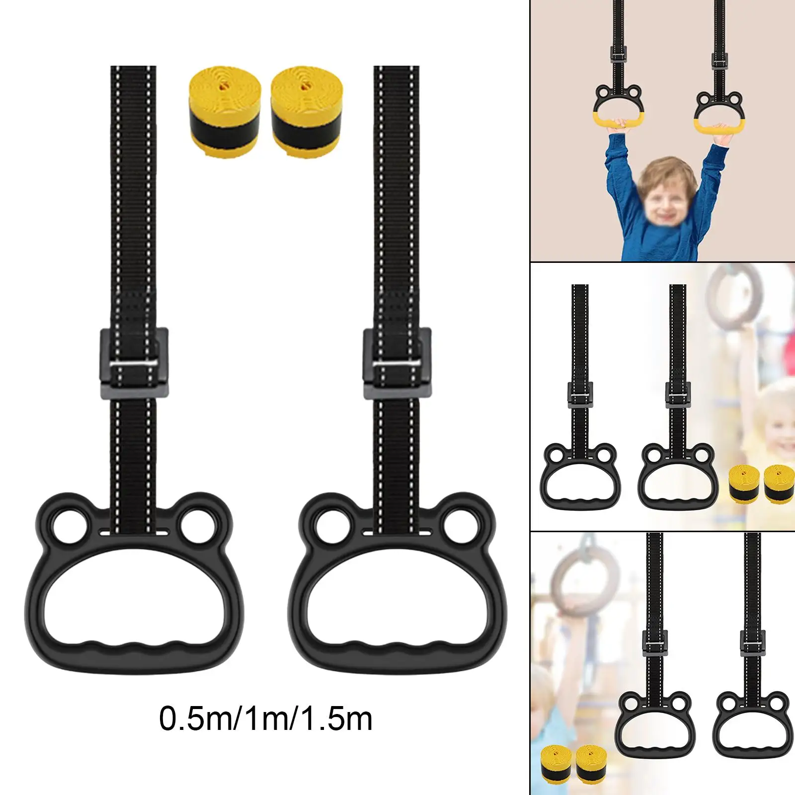 Gymnasticss Non Slips Adjustable Hanging Exercises Bar Attachment Workouts for Kids Adult Fitness Equipment Gym 