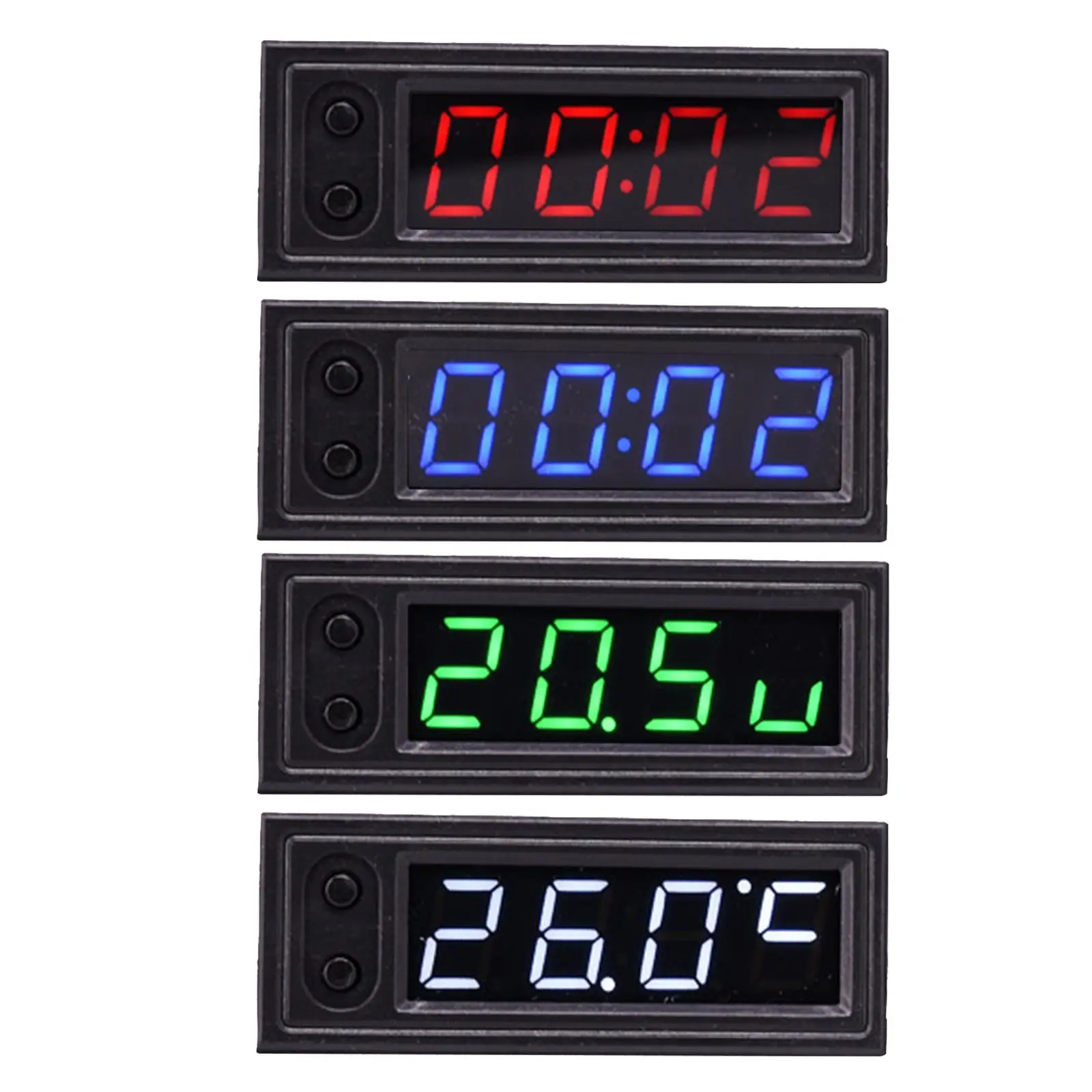 Car Voltmeter Thermometer Time 12V Replaces Lightweight Premium