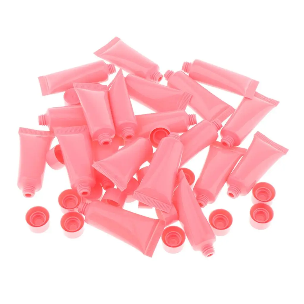 20 Pieces  Tubes, Empty Lip BalmBody Lotion  Containers Tubes, Soft Cosmetic Tubes for Women Girls (10ml /pcs)