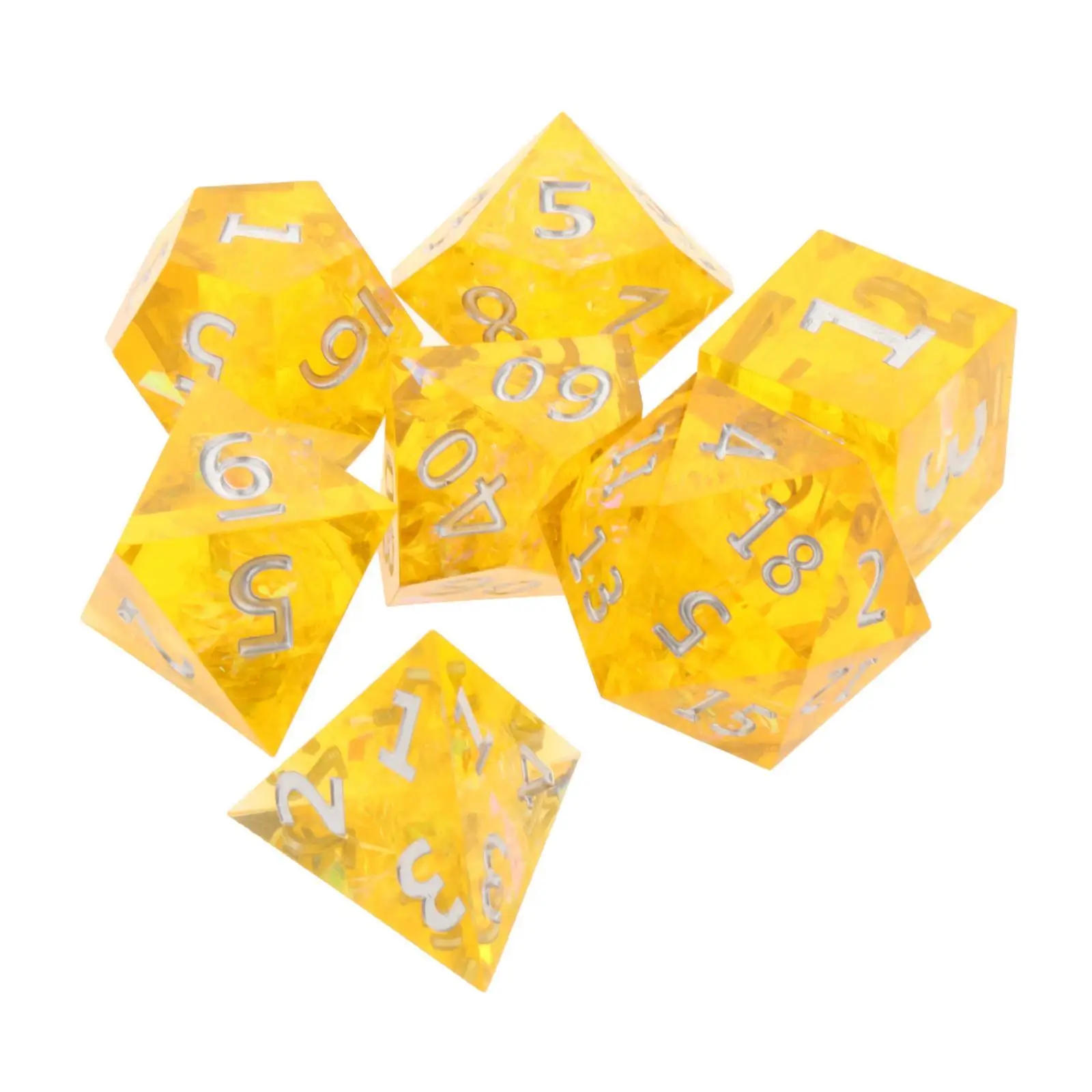 Polyhedral Dice Set, 7 Complete Dice Sets of D4 D6 D8 D10 D12 D20 Great for ` and  DND RPG MTG Games