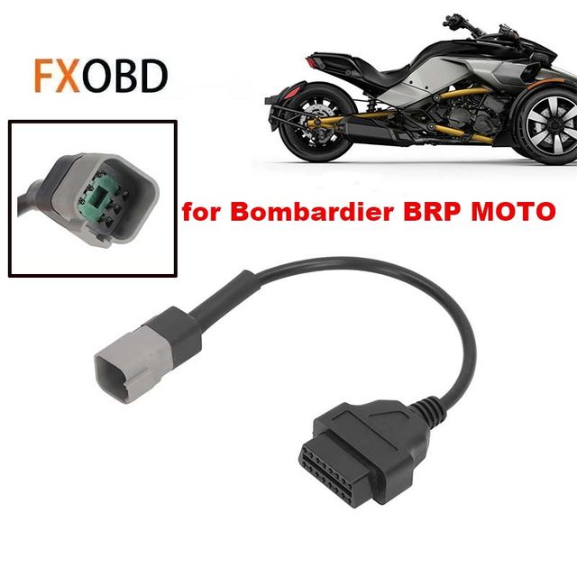 Adaptateur Câble Diagnostic OBD2 6 Broches Vers 16 Broches - Compatible Can-AM, ATV, UTV | Pour Scanner Moteur