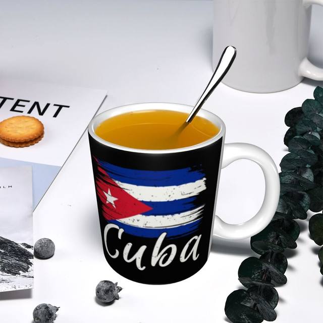 Cuba Travel Retro Banner Cuban Coffee Front & Back Coffee Mug