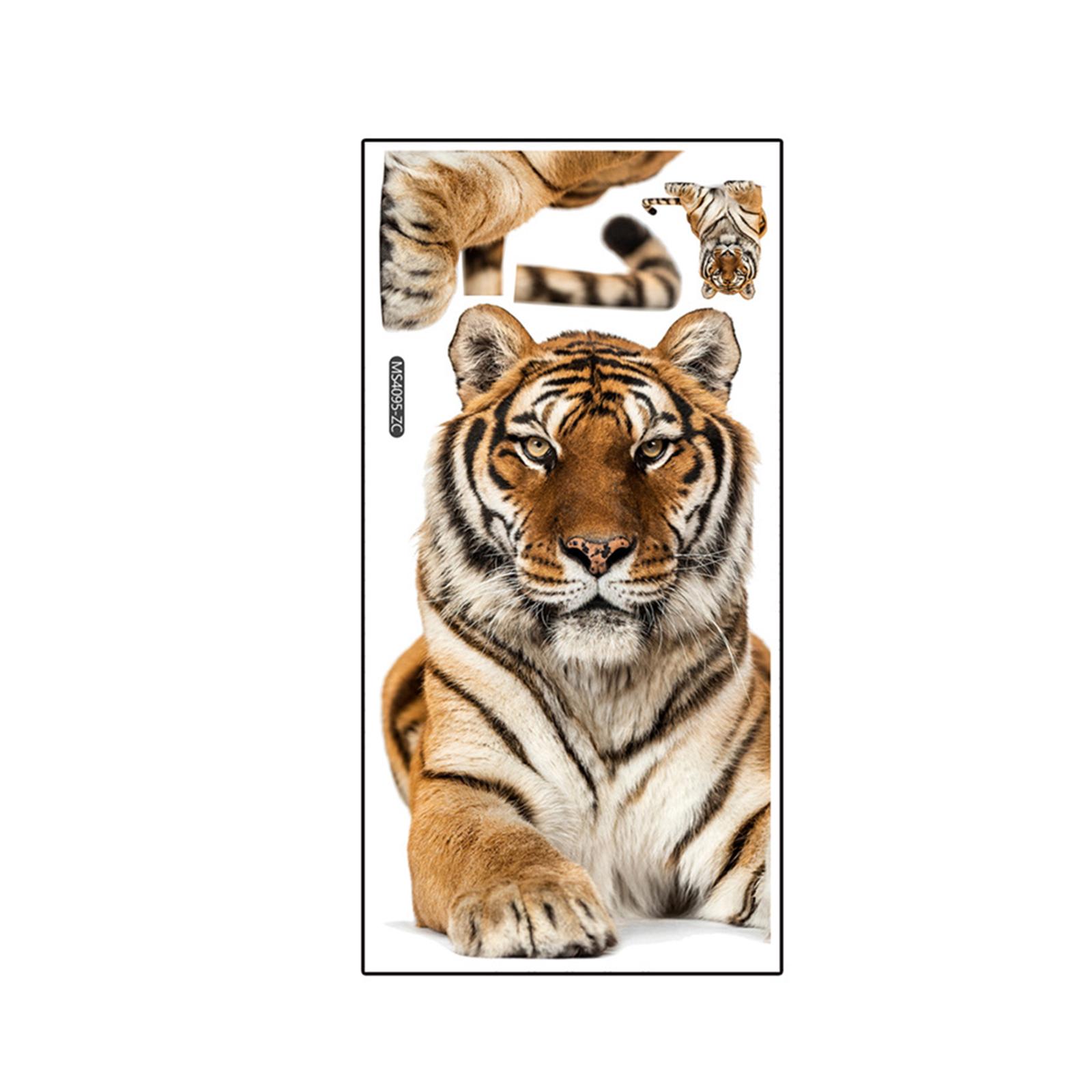 Tiger Wall Decor Durable DIY Art Wall Decor Mural for Party Room Living Room