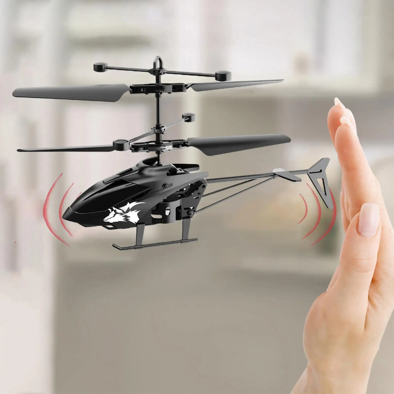 Mini RC Induction Helicopter Toy 2CH Educational Battery Plastic for Kids