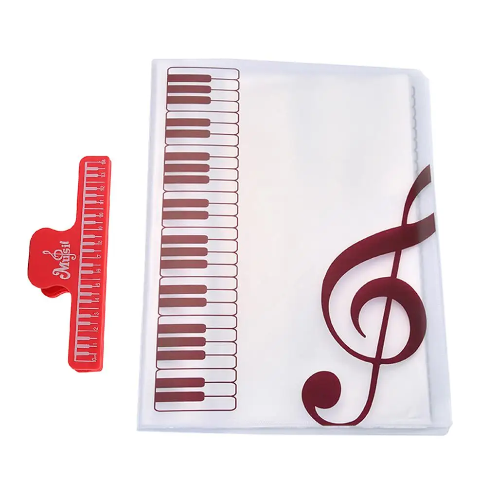 Durable Sheet Music Folder Files Papers Documents Storage 23.5x2.6x30.6cm A4 40, with Clip