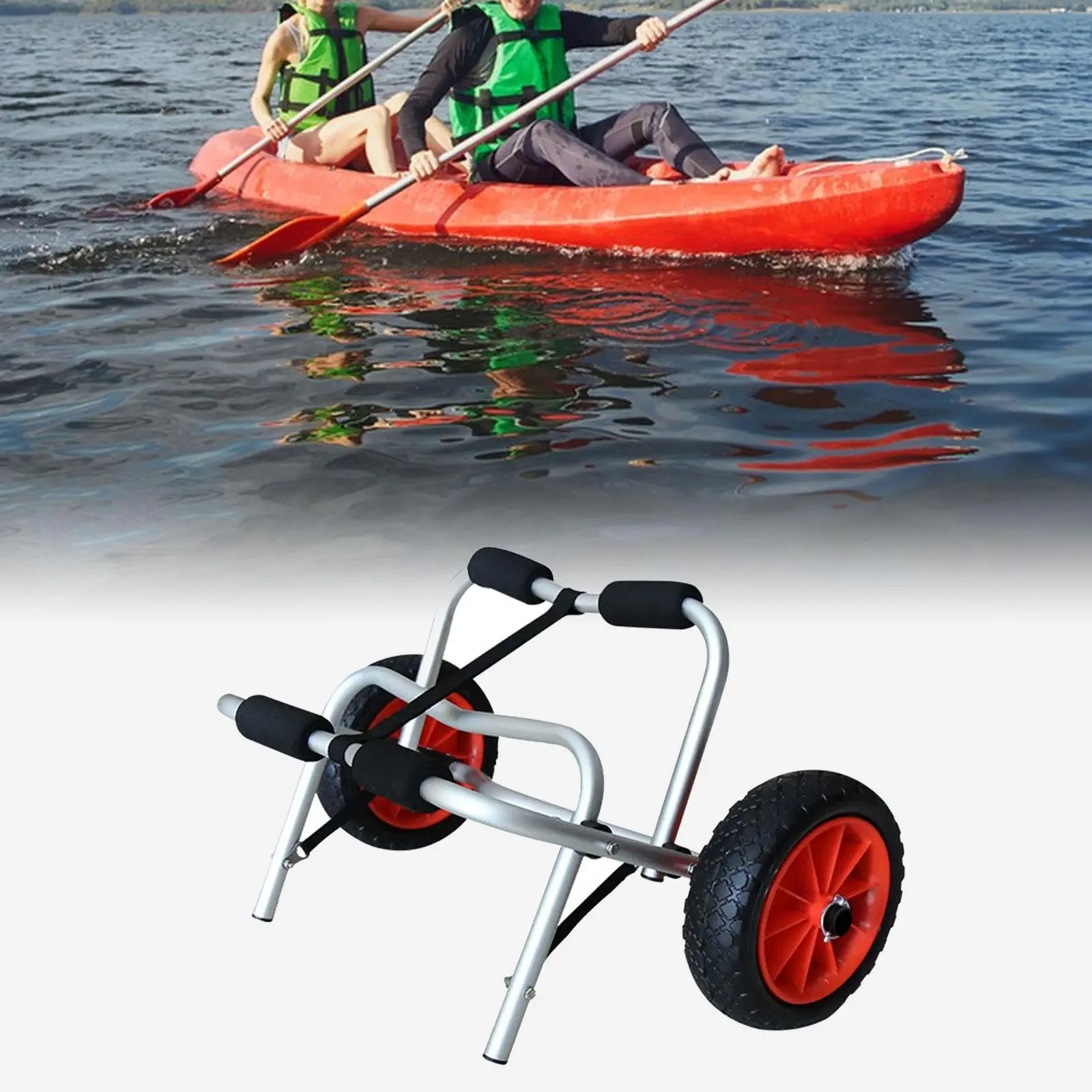 Foldable Kayak Cart Kayak Trolley Canoe Carrier for Boat Float Mats Kayak