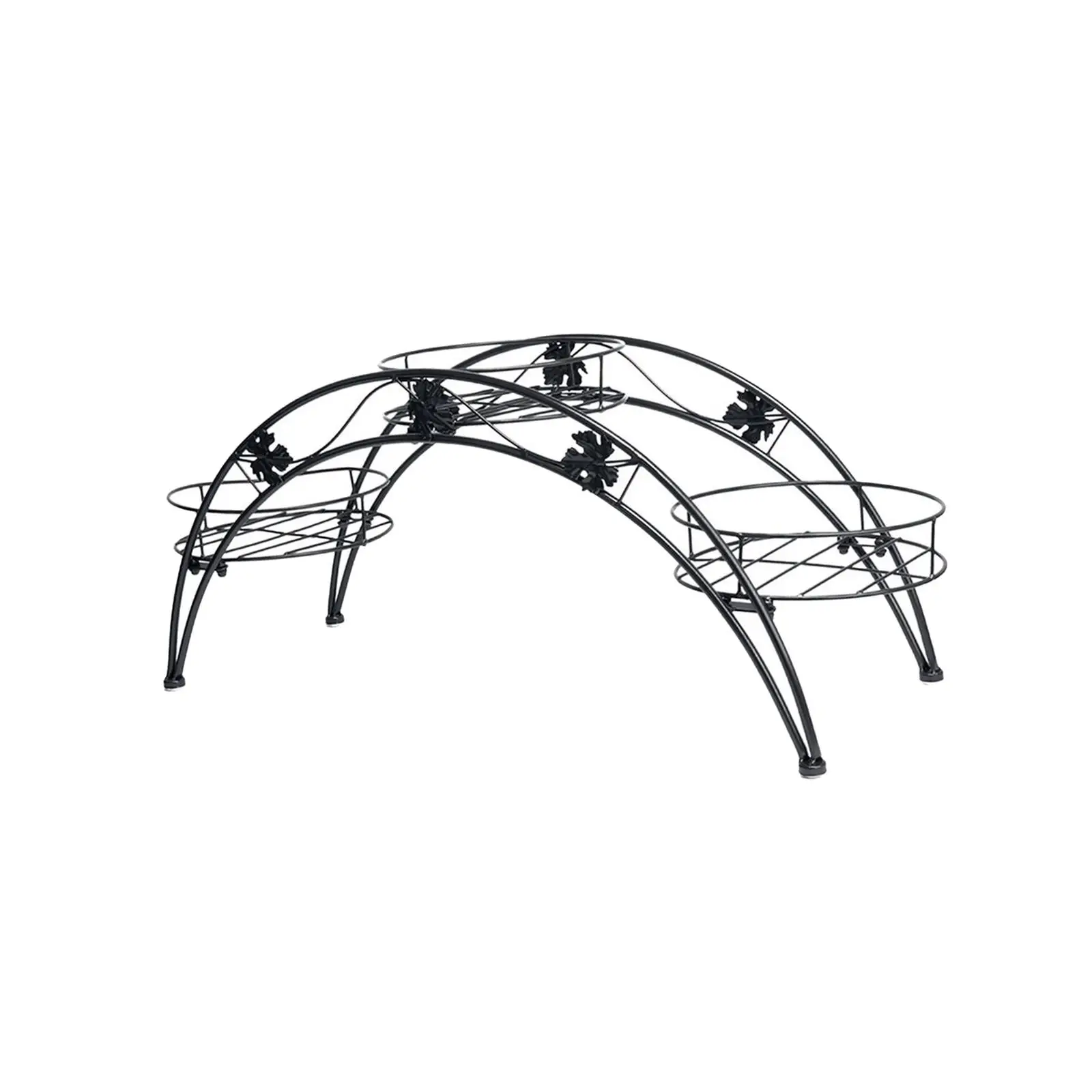 Potted Holder Arch Shaped for Garden Decorative Round Support Flower Pot Stand Shelf Iron Art Planter Stand Flower Pot Stand