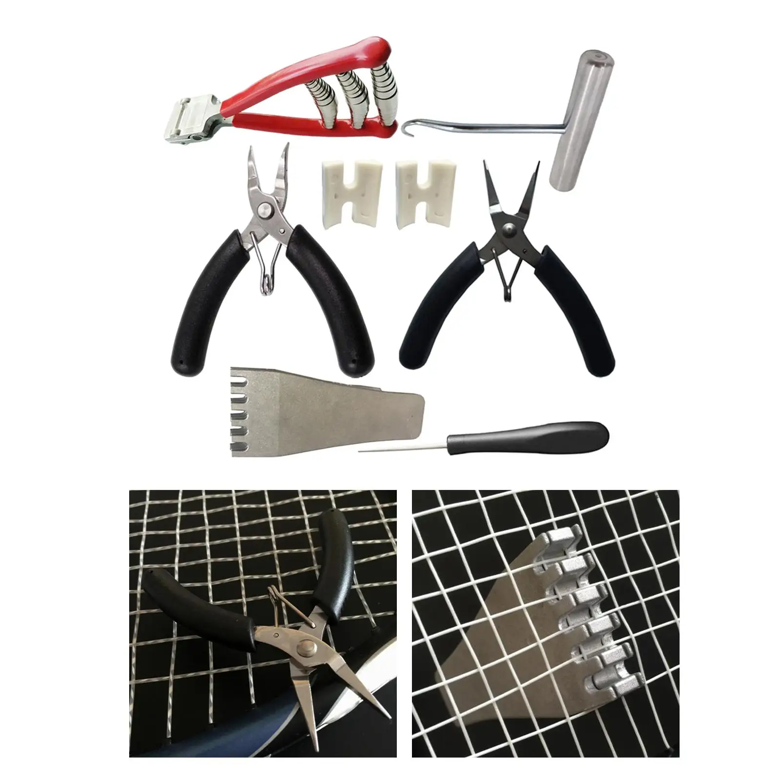 Portable Badminton Starting Stringing Clamp Plier Racquet Racket Tennis Flying Clamp  Cutter Tool Accessories