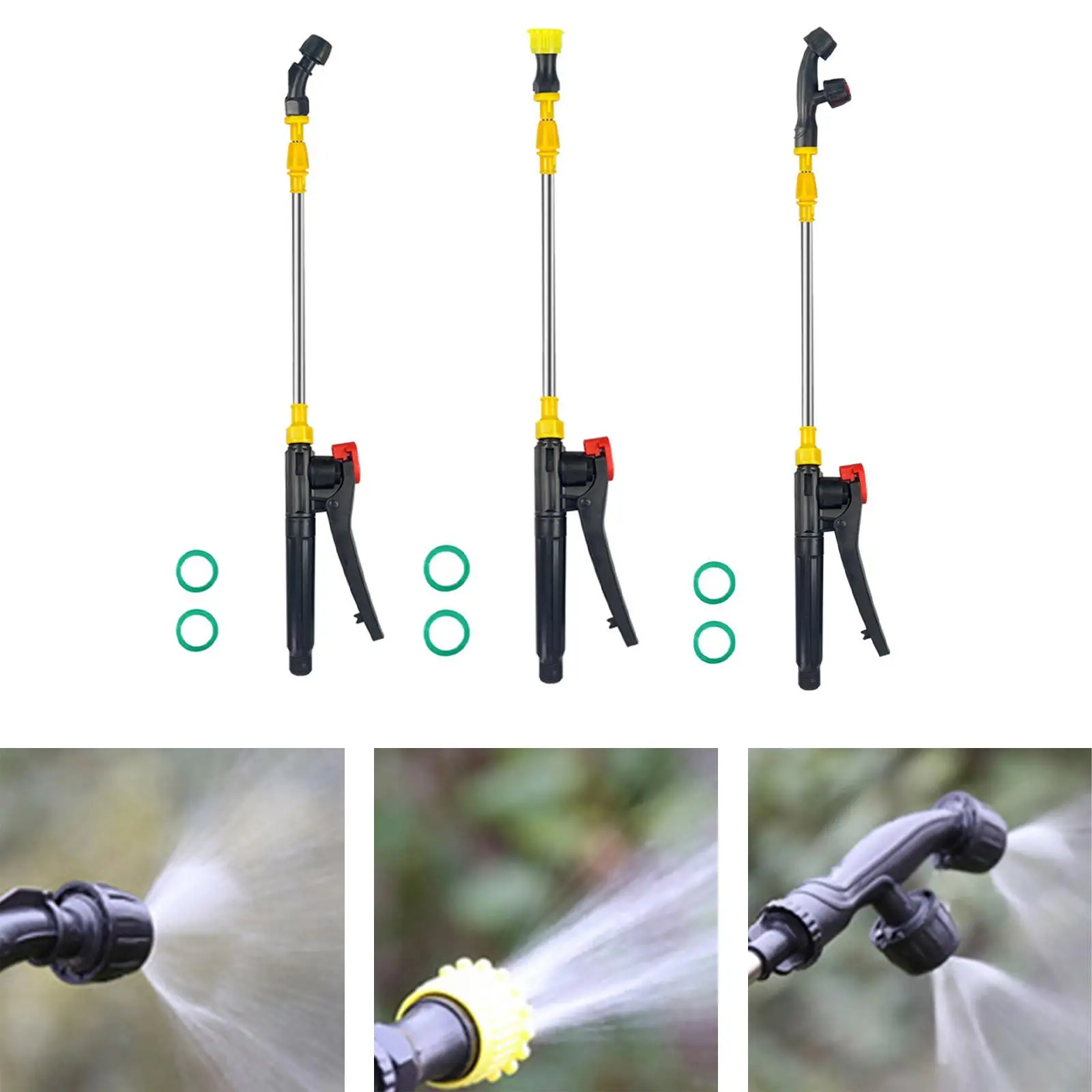 Retractable Sprayer Rod 45-80cm Sprayer Extension Pole Rod Nozzle and Handle for
