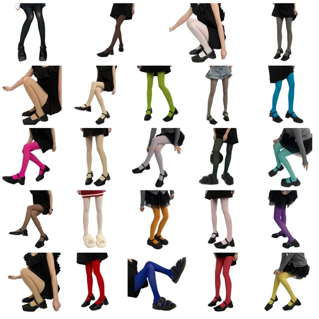 Opaque Tights for Women Solid Color Pantyhose Stockings High Waist