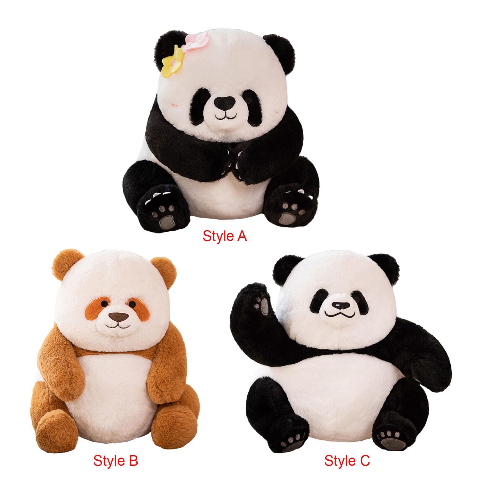 Panda Plush Doll Cute Ornament Decorative Multipurpose Hugging Pillows Throw Pillow for Easter gift Room Travel Halloween