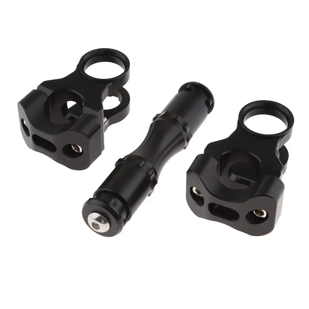 Easy Handlebar Clamp Replace Install Black Motorcycle Professional Accessory