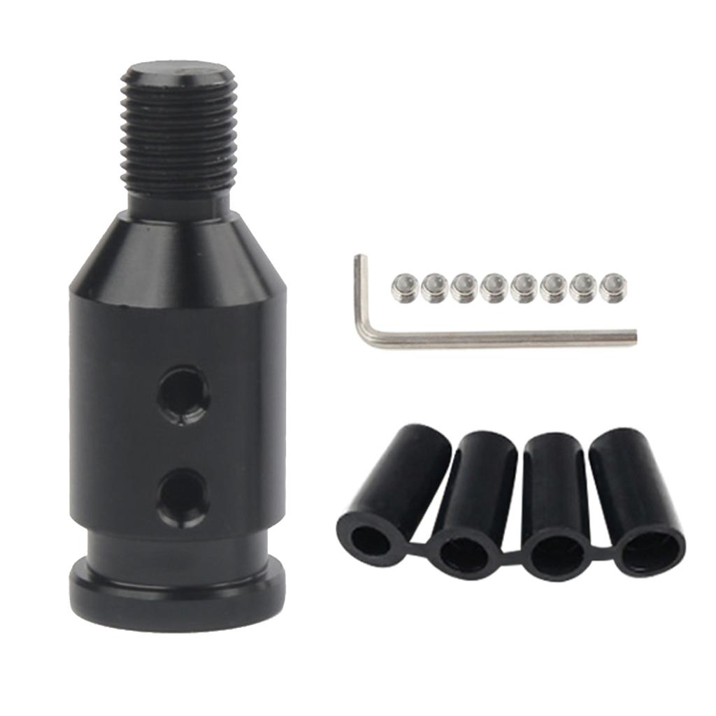 Custom Aluminum Universal  knob er Adapter for  Mini Non Threaded ers M12X1.25 (Black)