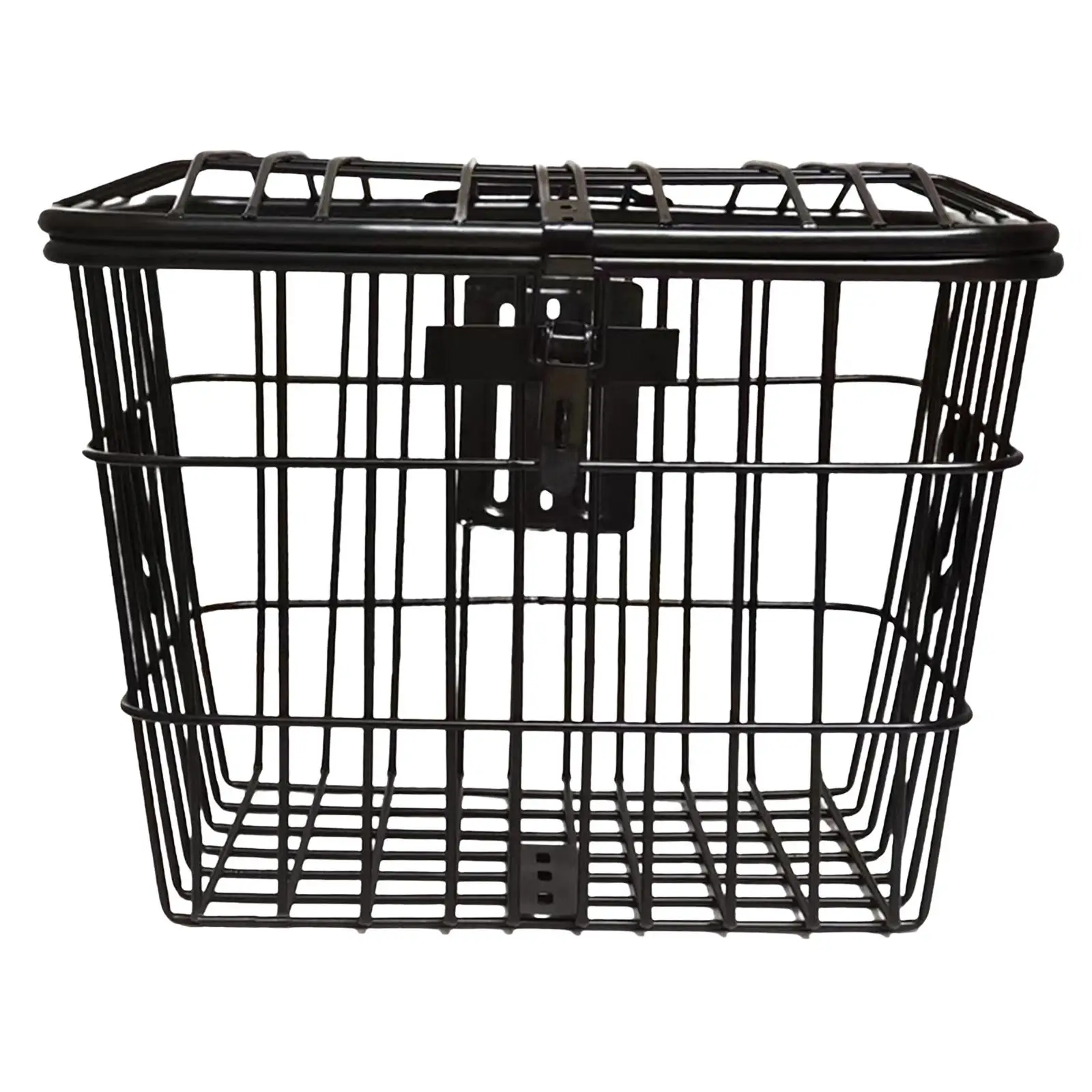 Metal Bike Basket Organizer Large cargo Rack with Lid Cycling Carrier Heavy Duty Front Rear for Folding Bikes Scooters