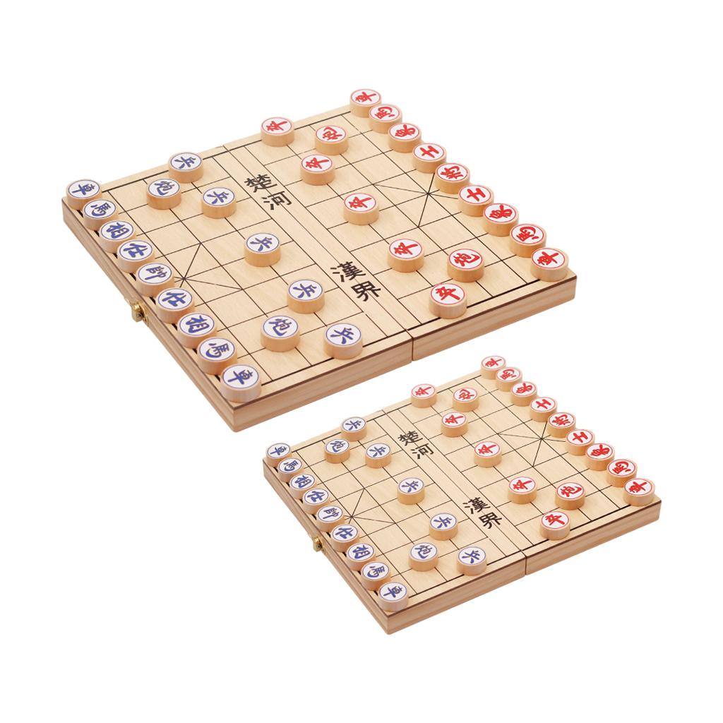 Wooden Chinese Chess Xiangqi Board Games Traditional for Student Adult Gifts