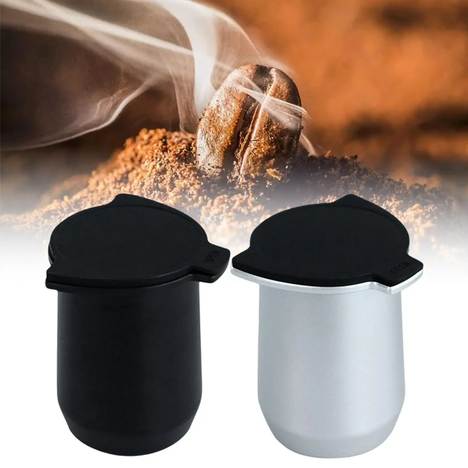 Aluminum Alloy Dosing Cup Portable Small with Seal Cover Parts Durable Small Espresso Cup for 8 espresso Machine