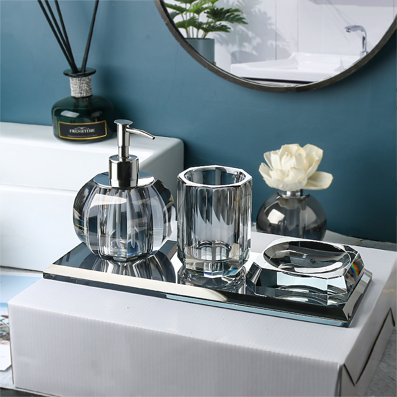 Glass Bathroom Set Image 7