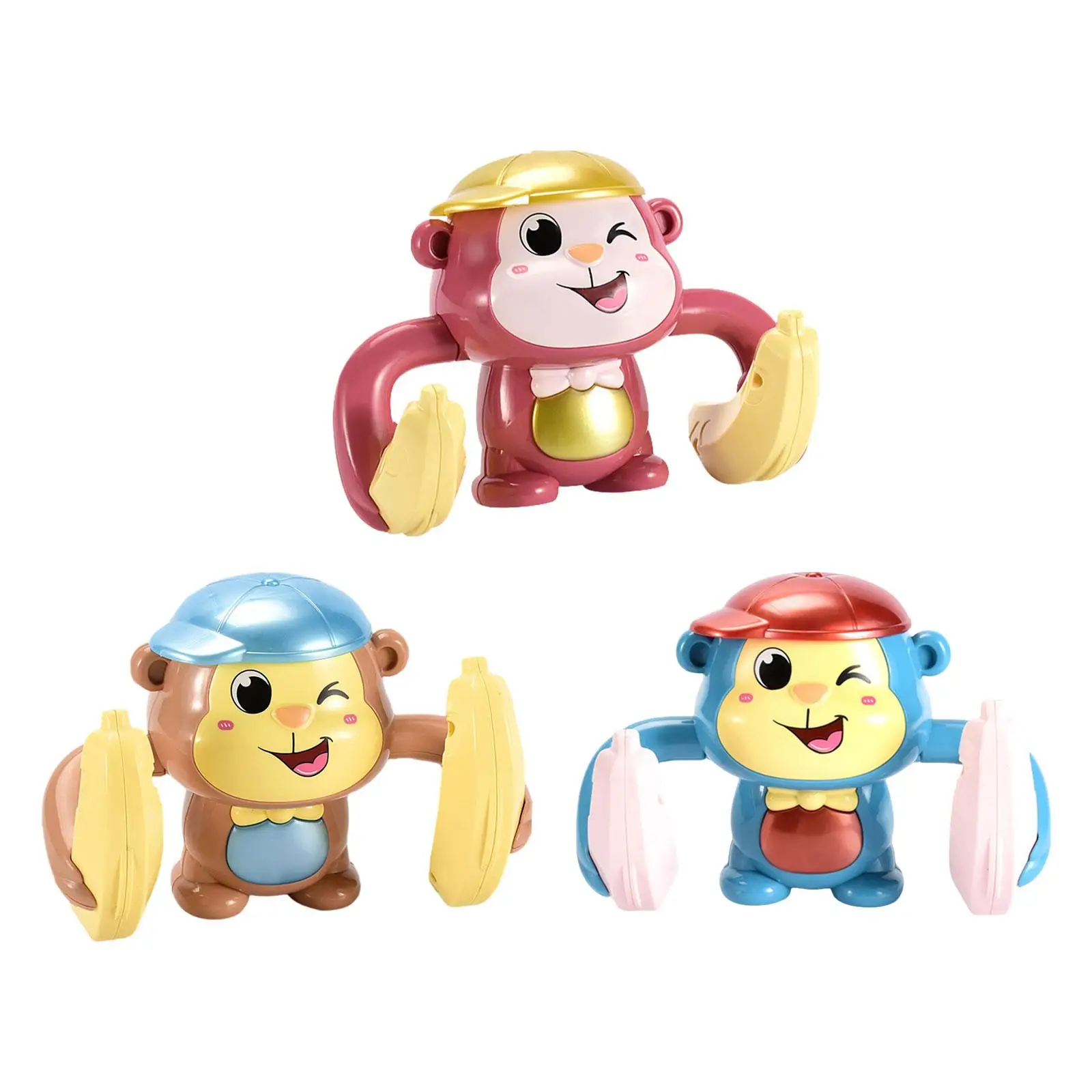 Electric Tumbling Monkey Toy with Lights and Music Musical Toys Electric Flipping Monkey Voice Control Rolling Toys for Baby Boy