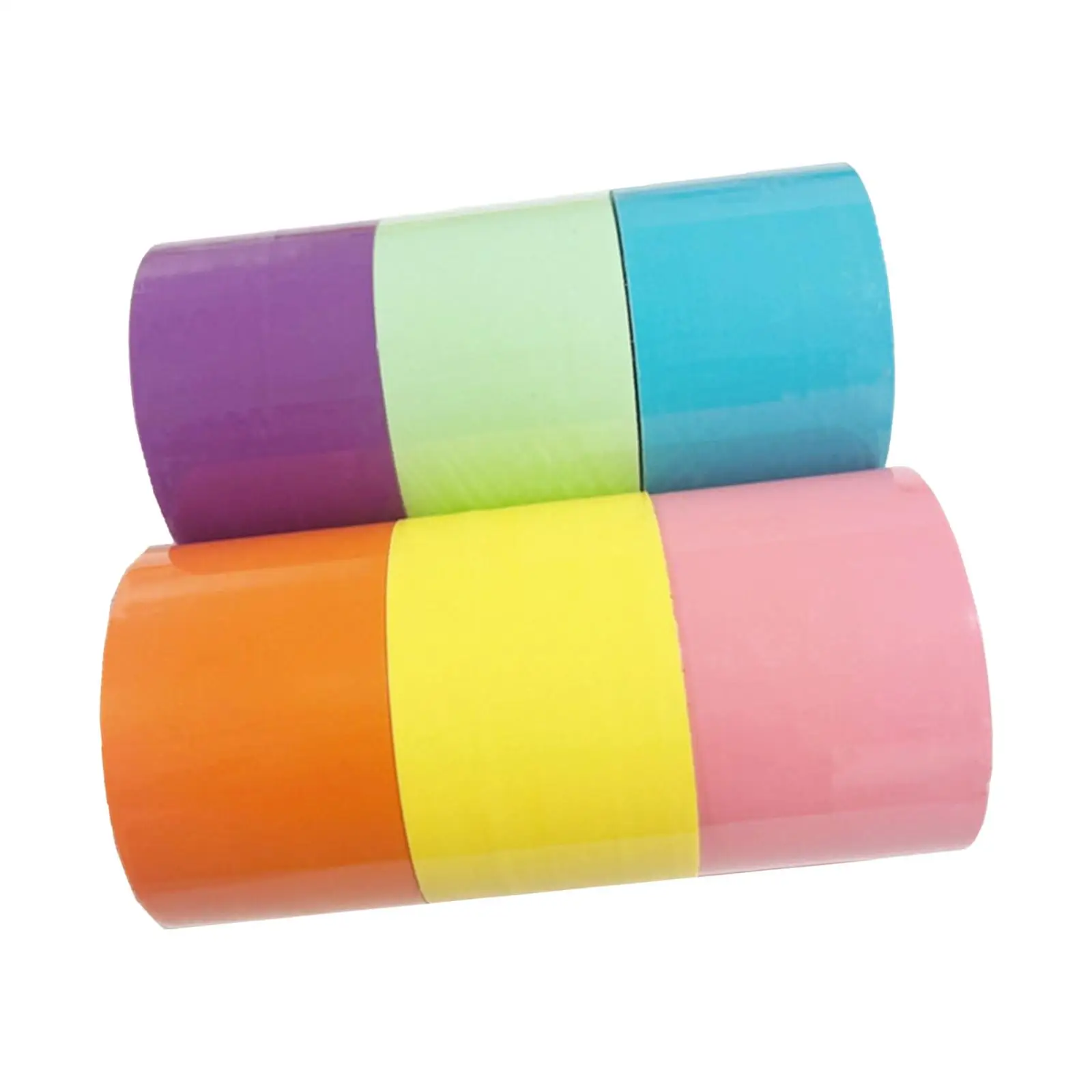 6Pcs Candy Color Tape DIY Sticky Tape Toy 25mx4.8cm for Party Favor