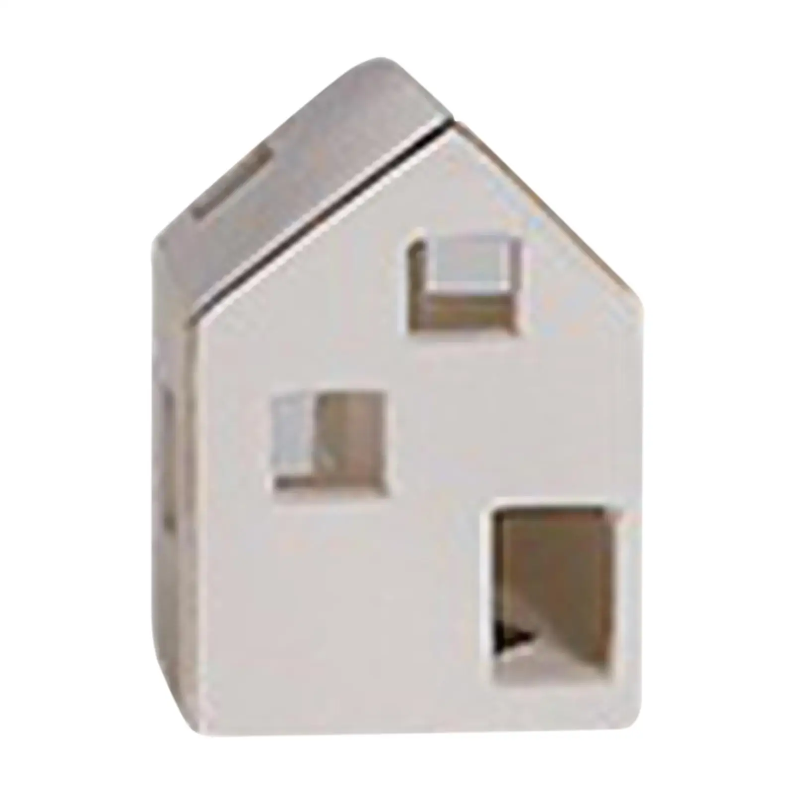 Ceramic Candle Holder Home Decor Small House Shaped Figurines Ornament Taper Candle Holder for Celebrations Party
