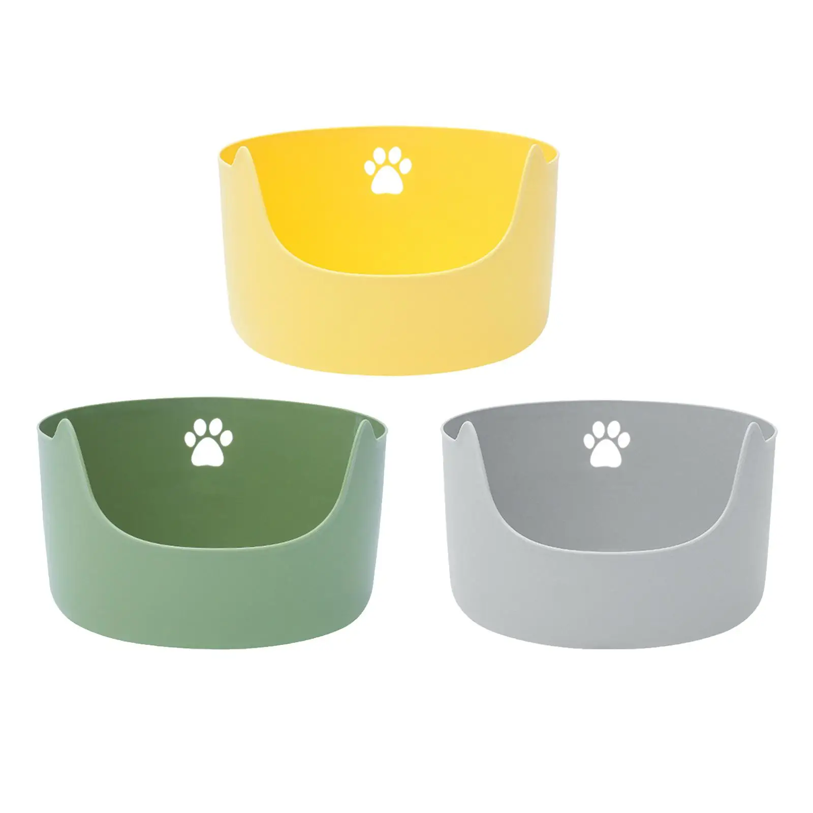 Cat Litter Box Open Top Pet Litter Tray for Small Medium Cats Pets Supplies