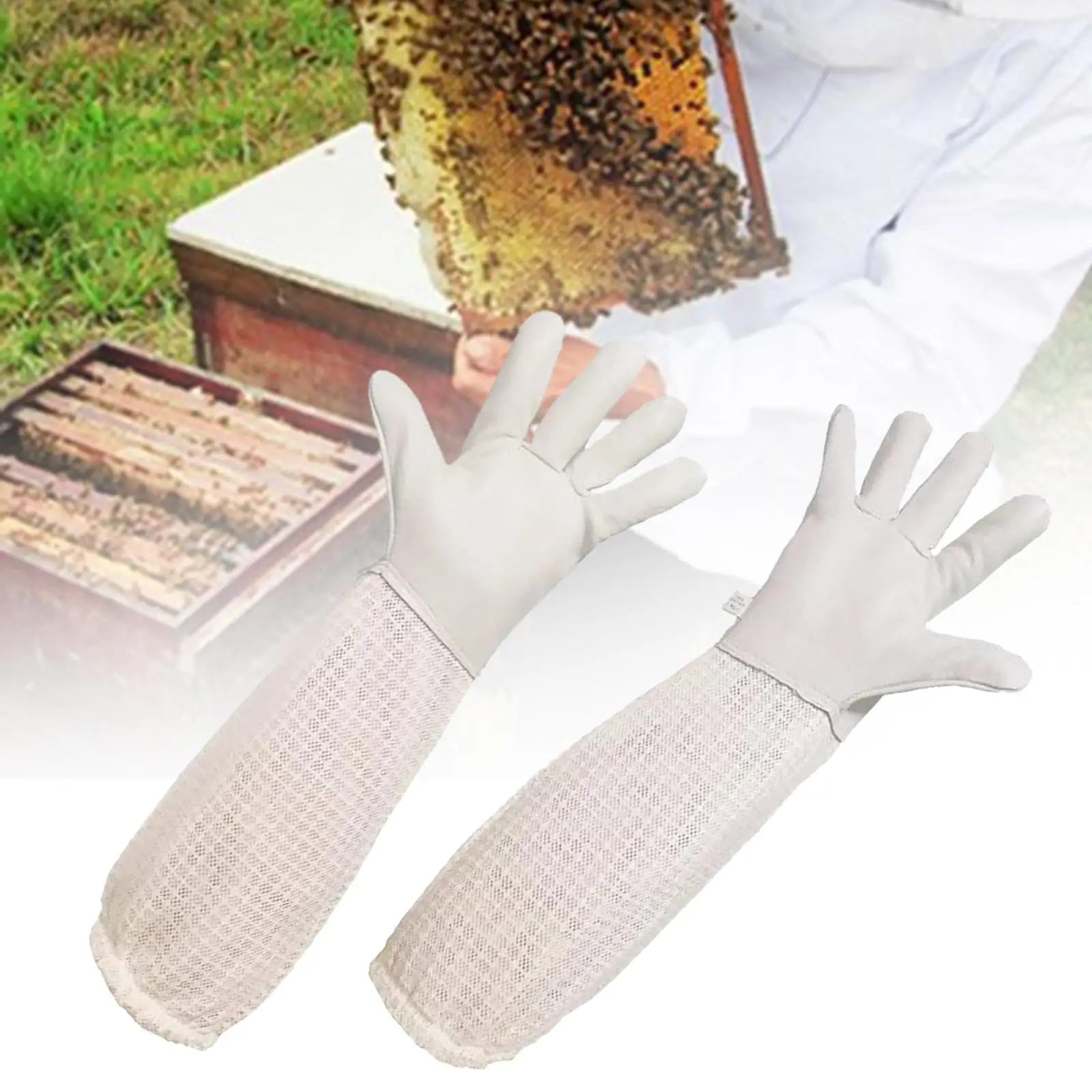 Professional Beekeeping Glove Anti Sting Comfortable Protective Sleeves for Men