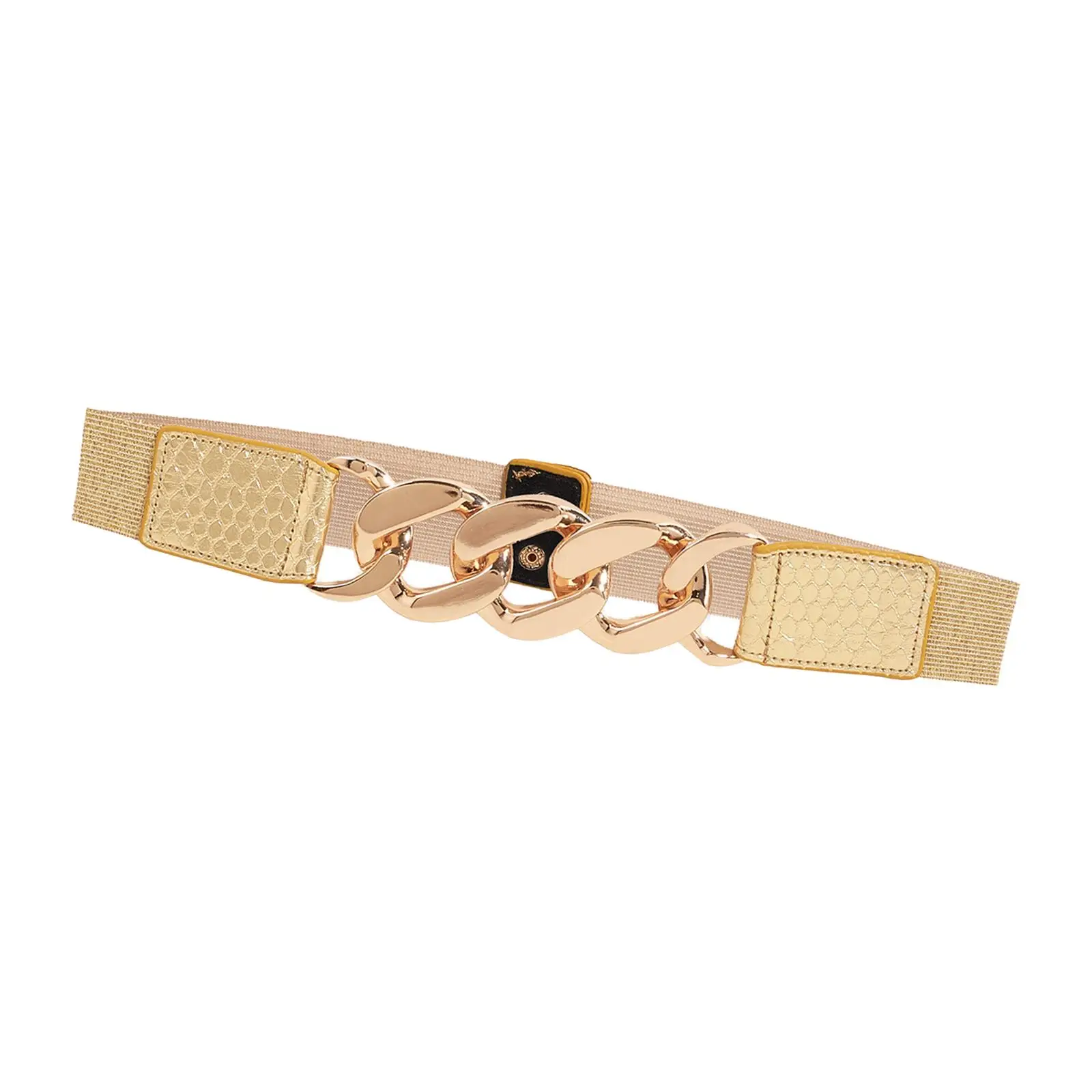 Fashionable Women`s Waist Belts with Chic Metal Chain Detailing