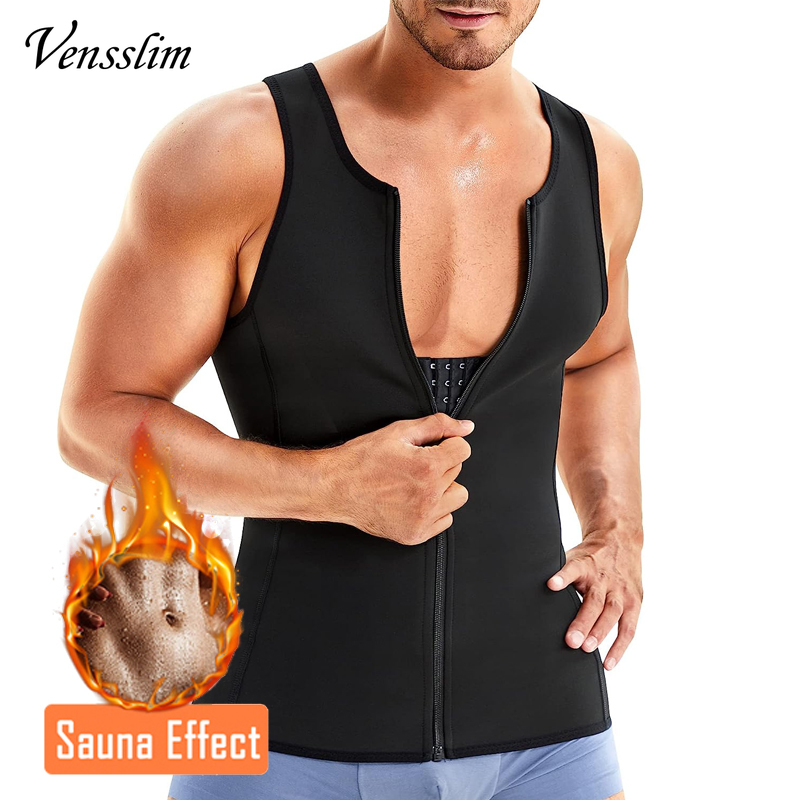 Description Picture 5 of itemVensslim Men Shapewear Slimming Body Shaper Compression Shirt with Zipper Tummy Control Waist Trainer Sweat Sauna Corset