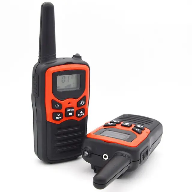 Paquete de 2 walkie talkies para adulto, recargables, de largo alcance;  radio portátil bidireccional con canal del tiempo NOAA, 6 pilas AA de 1000  mAh
