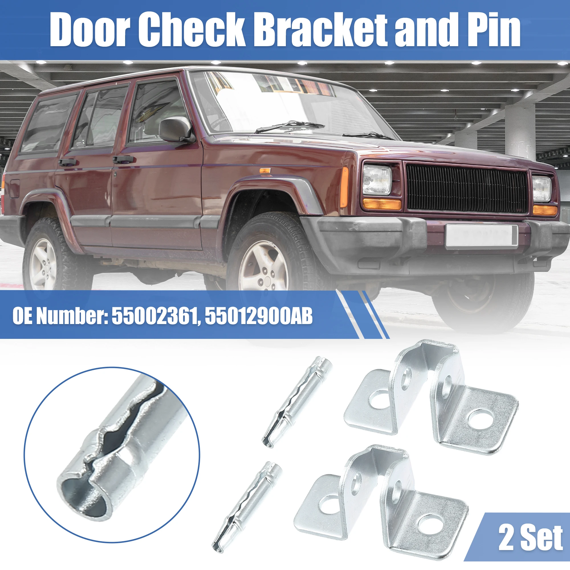 Conjunto de soporte y pasador de control de puerta para Jeep Cherokee XJ
