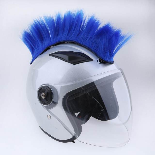 Racing Helmet Hawks Motorcycle, Ski or Snowboard Helmets Hair Patches