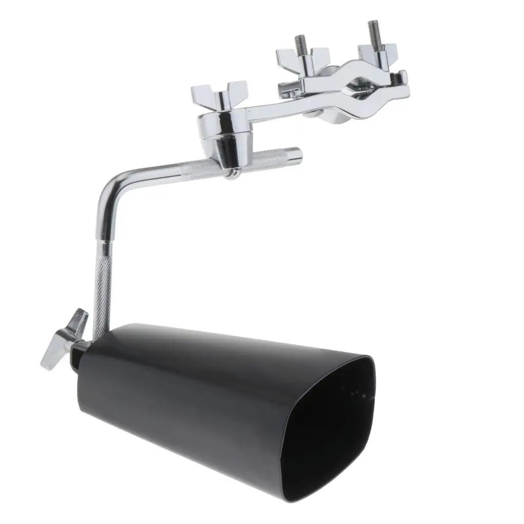 6 Inch Cow Bell Noise Maker Percussion Instrument  for Drum Set with Stand Mount Clamp Bracket