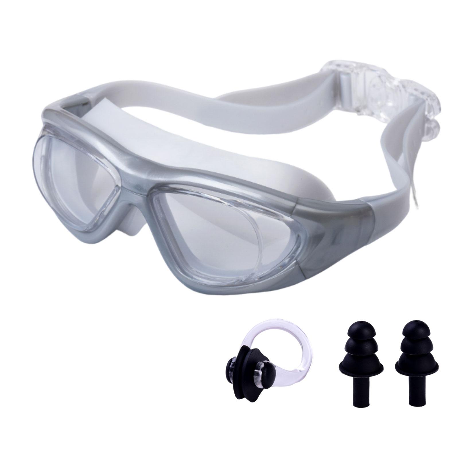 Swimming Goggles Wide View Adjustable Band with Storage Case Clear Vision Swim Goggles Diving Googles for Unisex Women Men