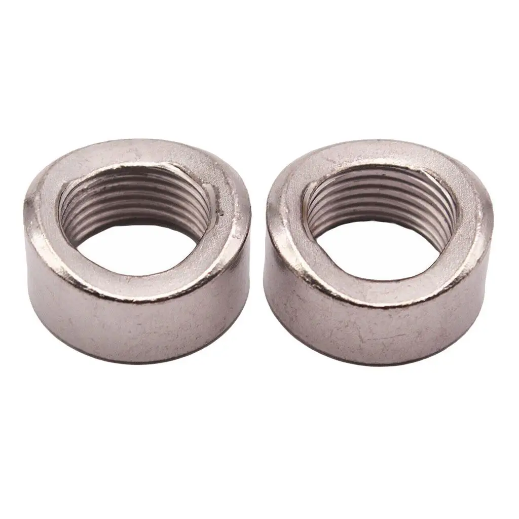 2 Pieces Stainless Steel Sensor Exhaust Bung Nut M18x1.5mm Threads
