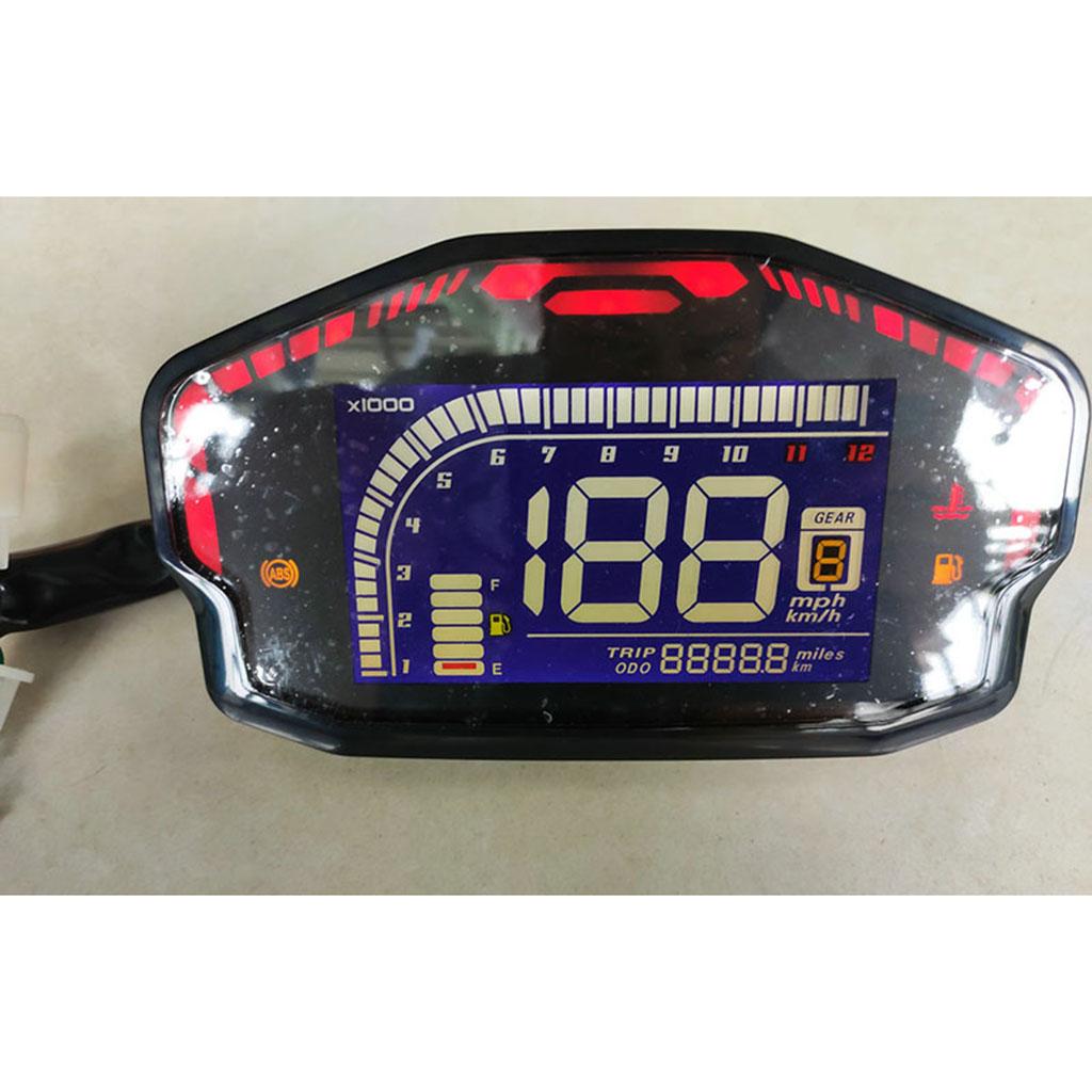 Motorcycle LCD Digital Speedometer Odometer Speedometer 2/4-cylinder