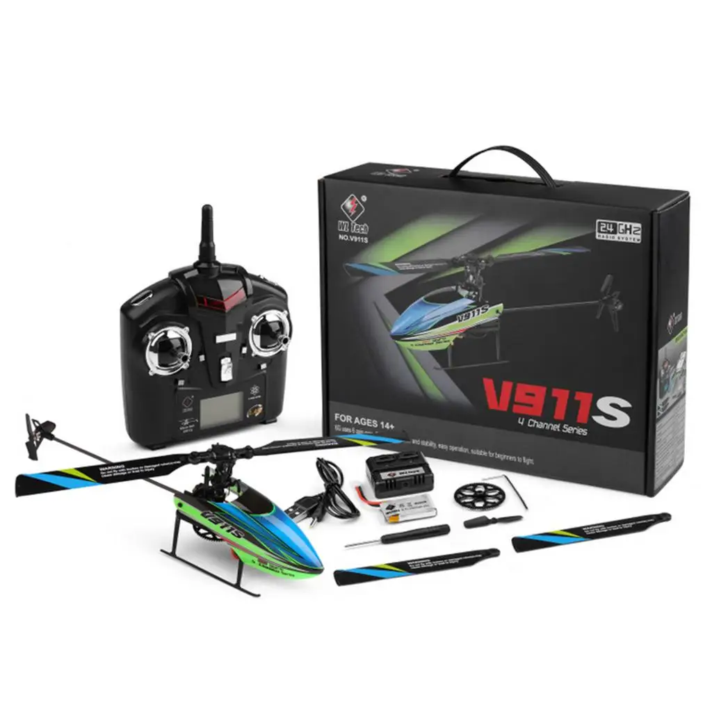 Wltoys V911S Aircraft Four Way Single Propellles Remote Control Airplane for Kids Gift Toy