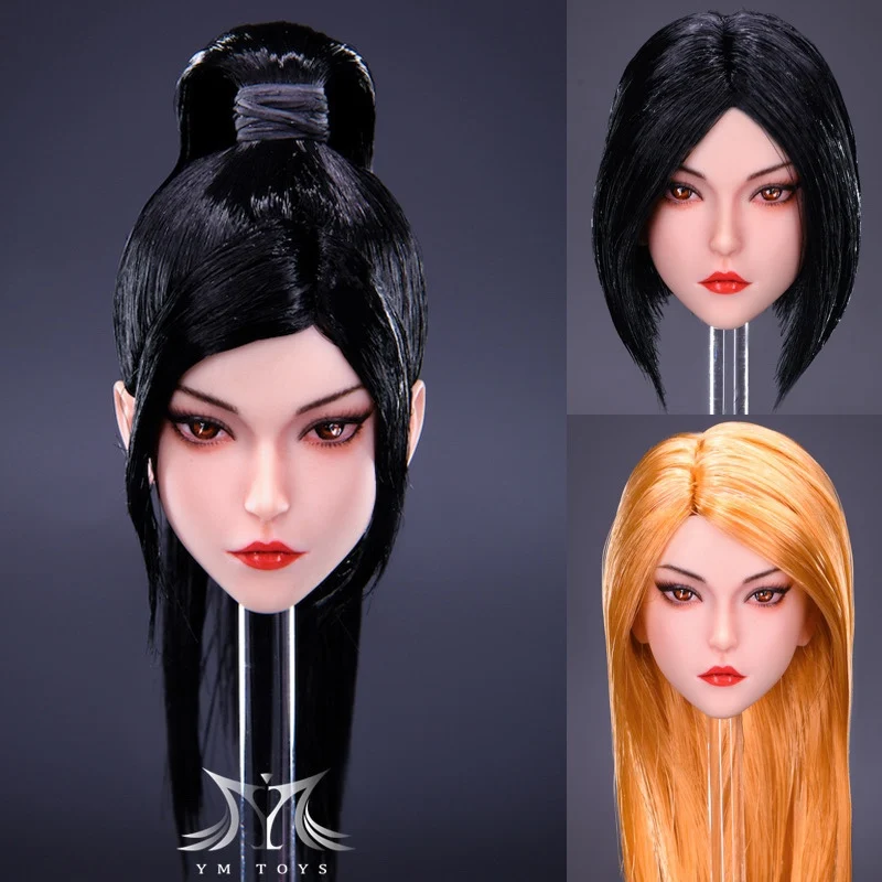 Ymtoys Ymt073 1/6 Black Hair High Ponytail Cool Girl Head Sculpt Female  Doll Head Carving Model - Action Figures - AliExpress