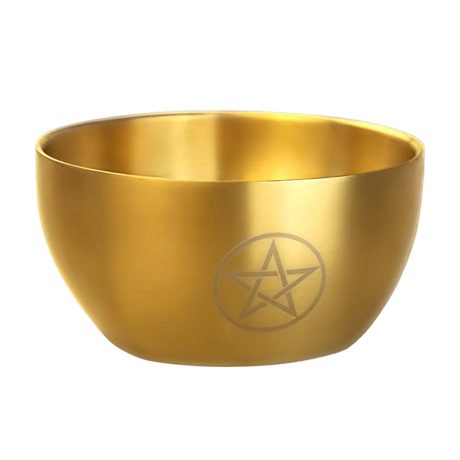 Pentagram Offering Bowl Smudging Bowl Decorative Metal Bowl Home Decoration Burner Holder Buddha Worship Utensil Holy Water Bowl