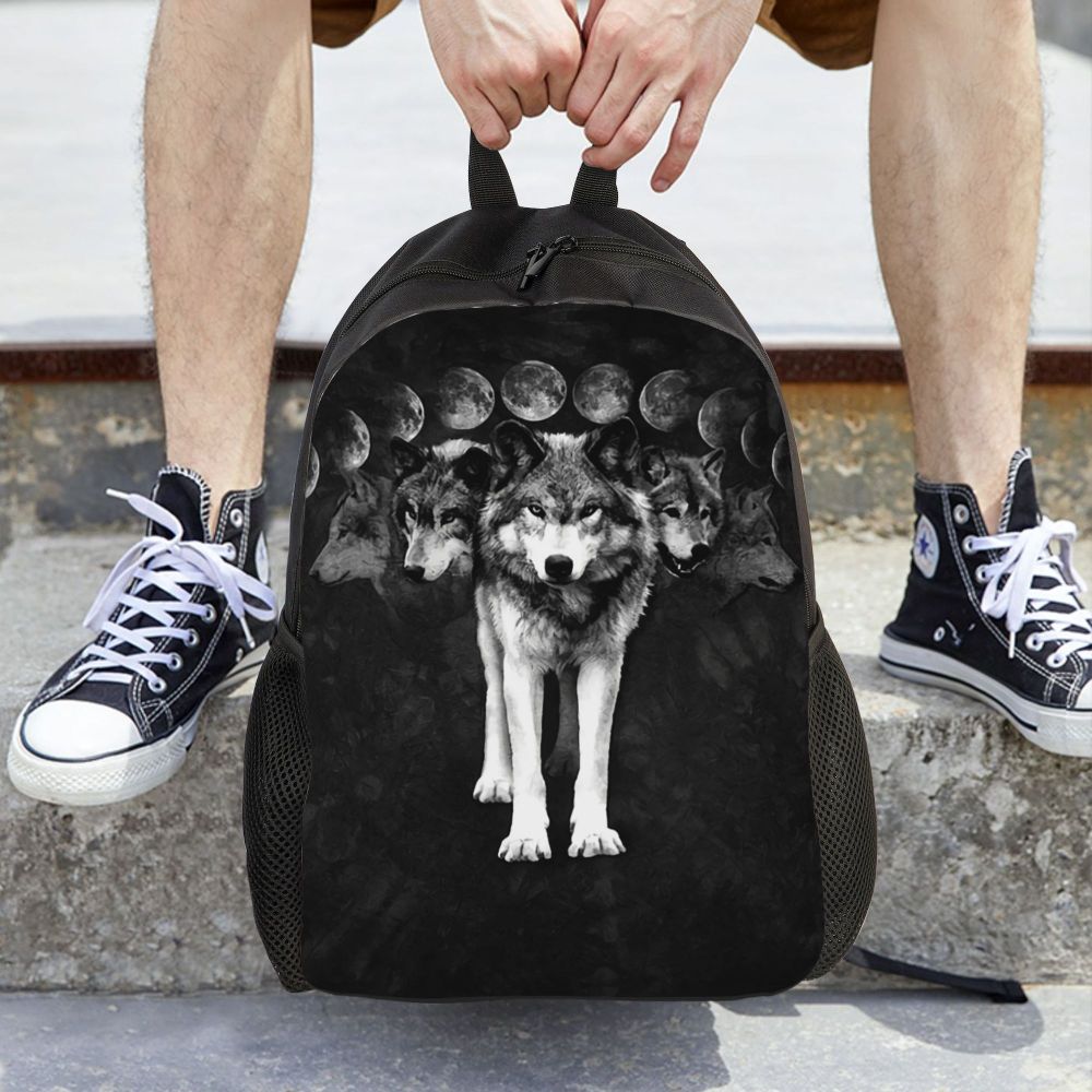 Mochila portátil Witcher Wolf para mulheres e