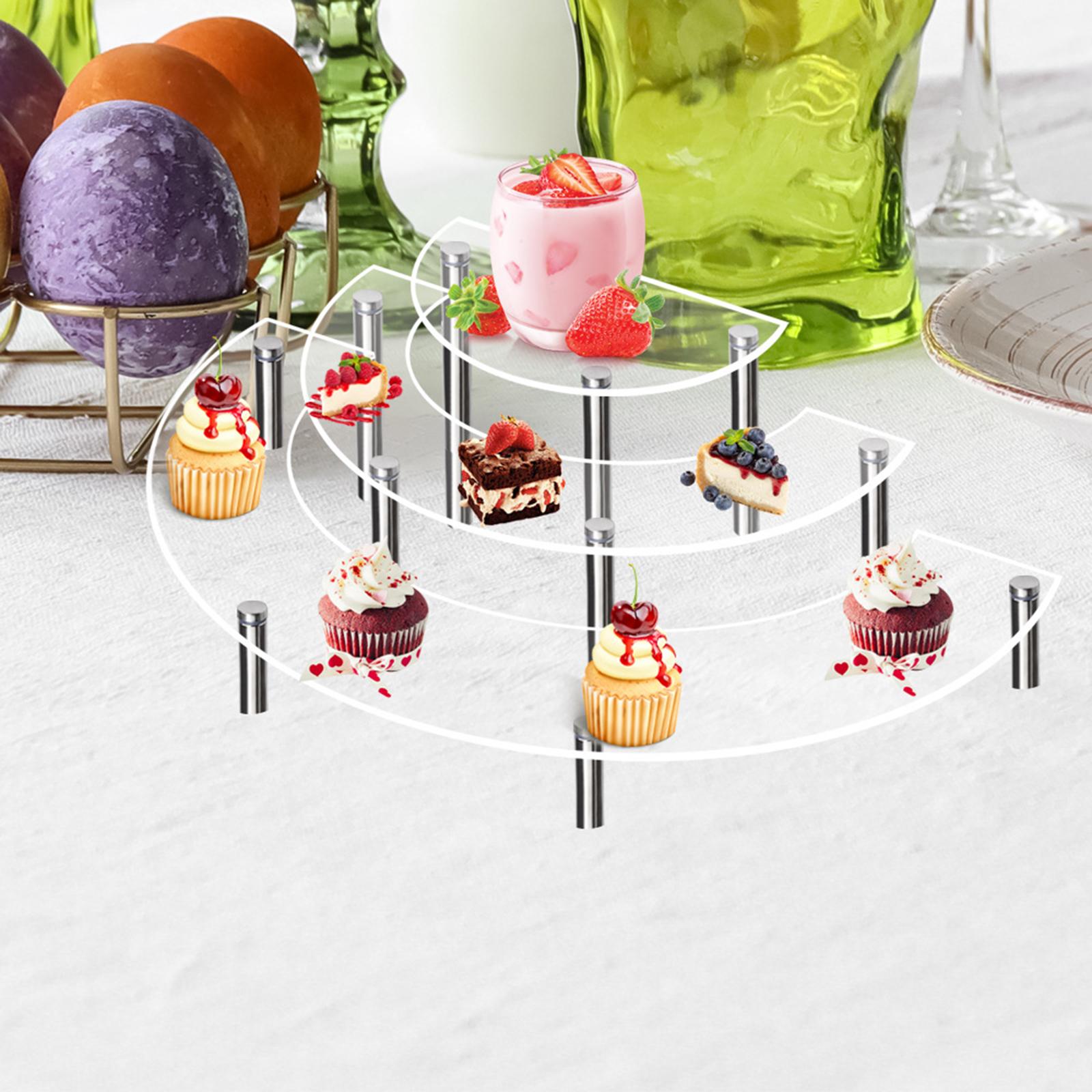 Acrylic Semicircle Round Cupcake Dessert Stand Acrylic Semicircle Dessert