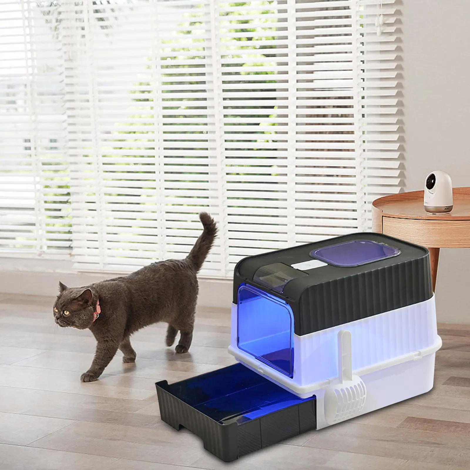 Fully Enclosed Cat Litter Box Removable Pet Litter Box for Rabbit Small Pets